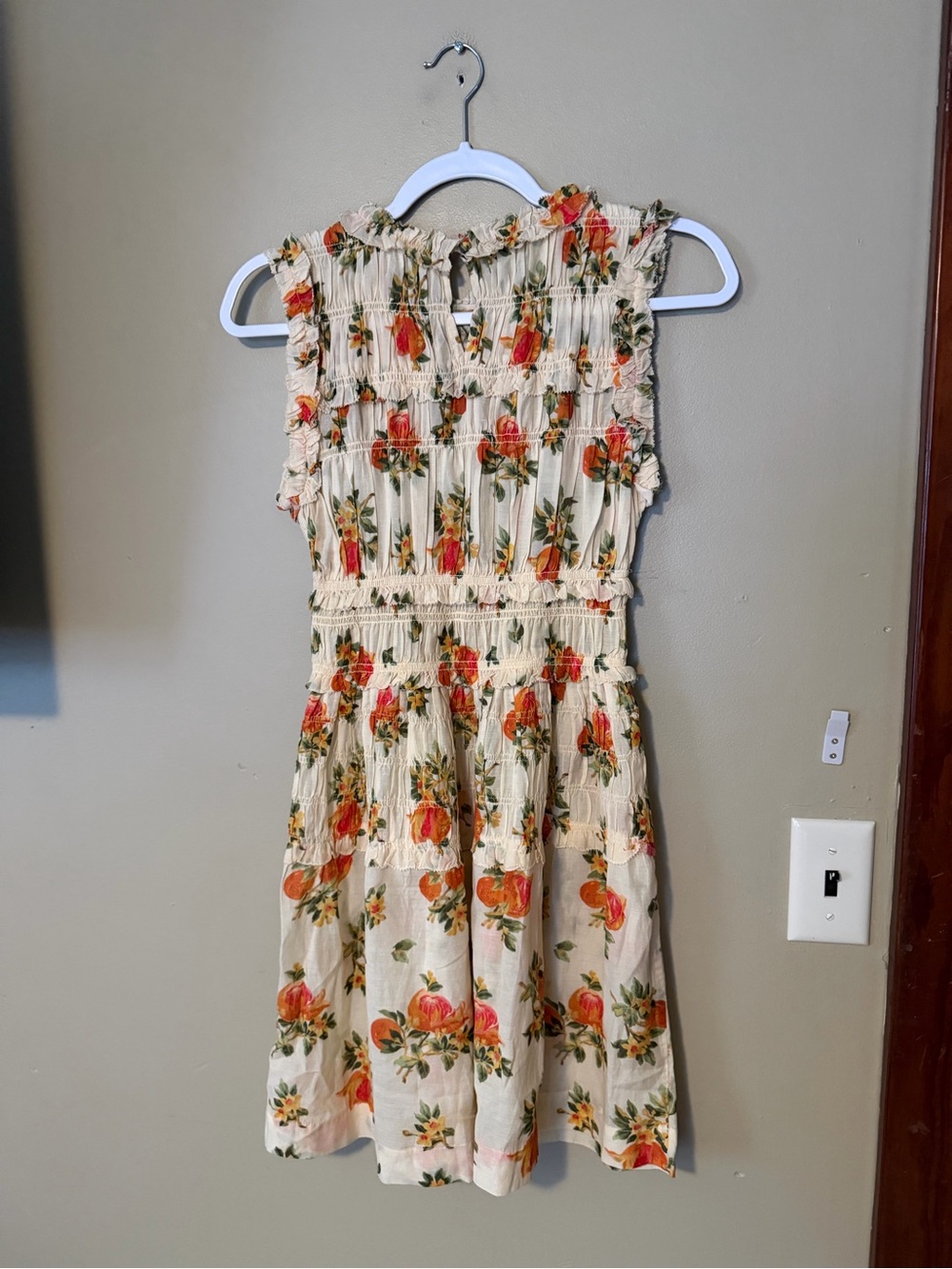 Doen Martha Orange Floral Sleeveless Mini Dress NEW - Picture 8 of 12